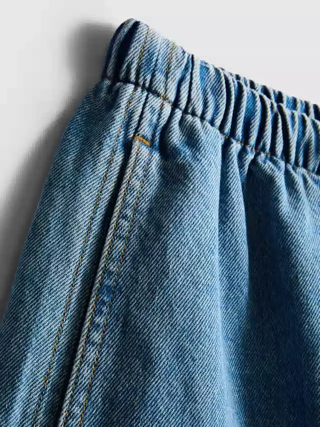 Pantaloni scurți de trening din denim de bumbac Pantaloni scurți de trening din denim de bumbac