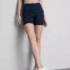 Pantaloni scurți de yoga activi, cu talie medie și susținere lină