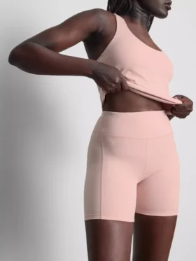 Pantaloni scurți de yoga cu talie înaltă