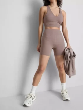 Pantaloni scurți de yoga cu talie înaltă