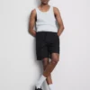 Pantaloni scurți din amestec de in, cu șnur Pantaloni scurți din amestec de in, cu șnur