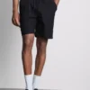 Pantaloni scurți din amestec de in, cu șnur Pantaloni scurți din amestec de in, cu șnur