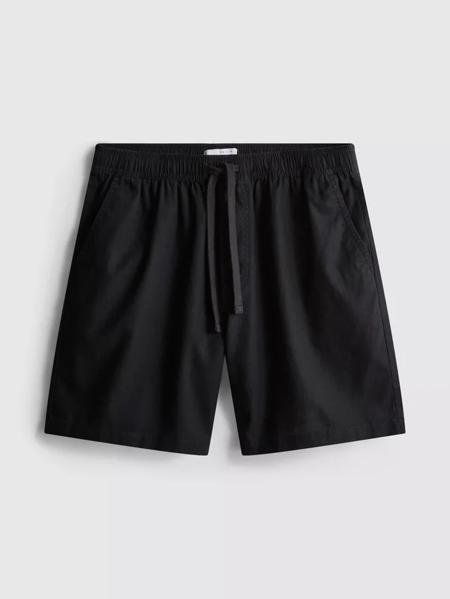 Pantaloni scurți din amestec de in, cu șnur Pantaloni scurți din amestec de in, cu șnur