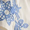 Pantaloni scurți din bumbac cu broderie florală Pantaloni scurți din bumbac cu broderie florală
