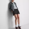 Pantaloni scurți din bumbac cu cordon de strângere Pantaloni scurți din bumbac cu cordon de strângere