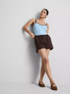 Pantaloni scurți din bumbac cu cordon de strângere
