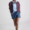 Pantaloni scurți din bumbac cu cordon de strângere Pantaloni scurți din bumbac cu cordon de strângere