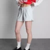 Pantaloni scurți din bumbac cu cordon de strângere Pantaloni scurți din bumbac cu cordon de strângere