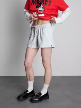 Pantaloni scurți din bumbac cu cordon de strângere