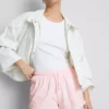 Pantaloni scurți din bumbac cu cordon de strângere Pantaloni scurți din bumbac cu cordon de strângere