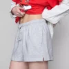 Pantaloni scurți din bumbac cu cordon de strângere Pantaloni scurți din bumbac cu cordon de strângere