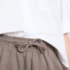 Pantaloni scurți din bumbac cu cordon de strângere Pantaloni scurți din bumbac cu cordon de strângere