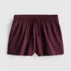 Pantaloni scurți din bumbac cu cordon de strângere Pantaloni scurți din bumbac cu cordon de strângere