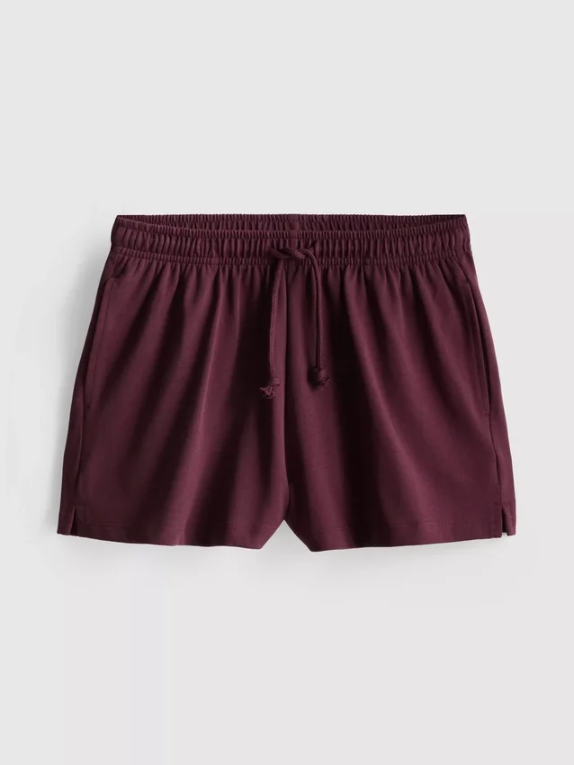 Pantaloni scurți din bumbac cu cordon de strângere Pantaloni scurți din bumbac cu cordon de strângere