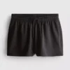 Pantaloni scurți din bumbac cu cordon de strângere Pantaloni scurți din bumbac cu cordon de strângere