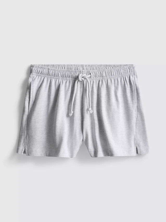 Pantaloni scurți din bumbac cu cordon de strângere Pantaloni scurți din bumbac cu cordon de strângere