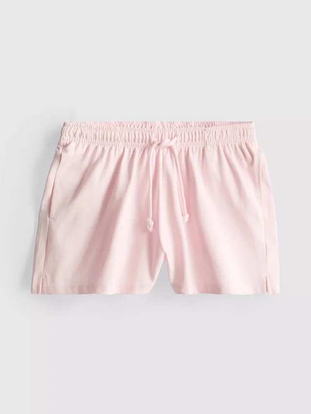 Pantaloni scurți din bumbac cu cordon de strângere Pantaloni scurți din bumbac cu cordon de strângere