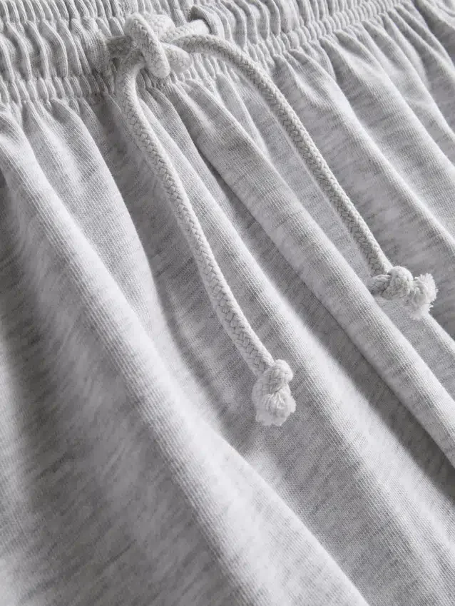 Pantaloni scurți din bumbac cu cordon de strângere Pantaloni scurți din bumbac cu cordon de strângere