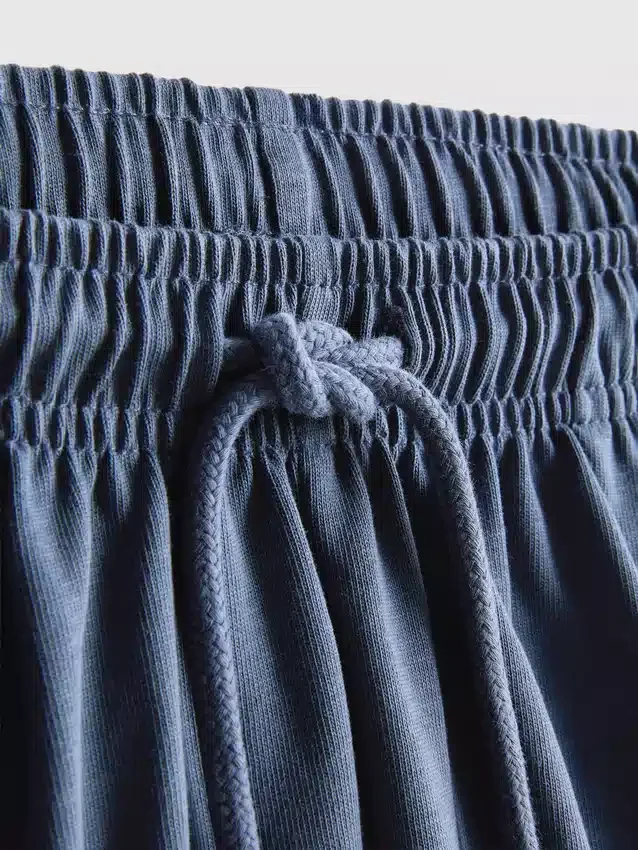 Pantaloni scurți din bumbac cu cordon de strângere Pantaloni scurți din bumbac cu cordon de strângere