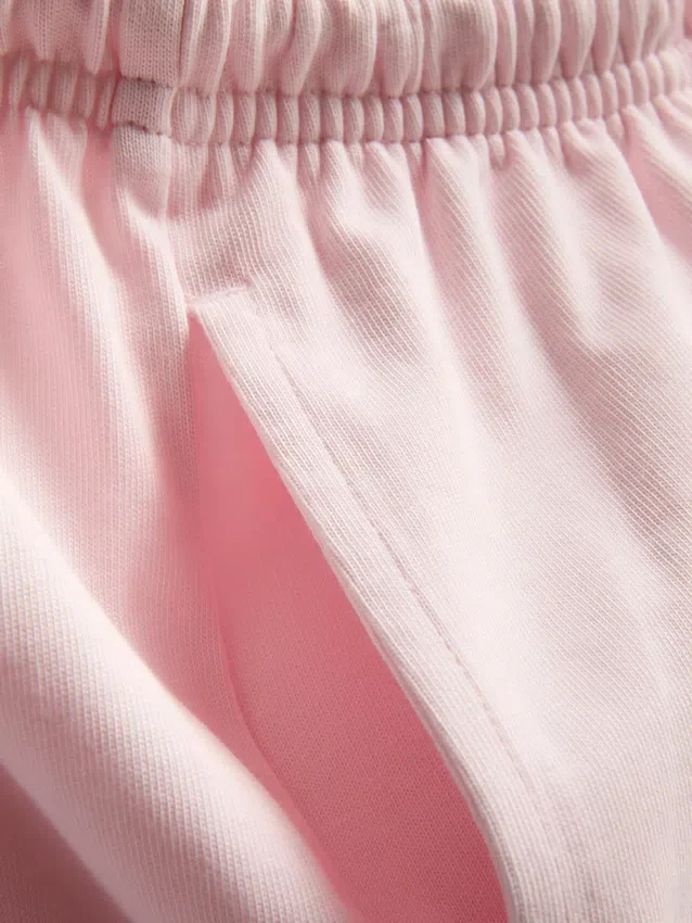 Pantaloni scurți din bumbac cu cordon de strângere Pantaloni scurți din bumbac cu cordon de strângere