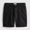 Pantaloni scurți din denim cu croială dreaptă Pantaloni scurți din denim cu croială dreaptă