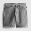 Pantaloni scurți din denim cu croială dreaptă Pantaloni scurți din denim cu croială dreaptă
