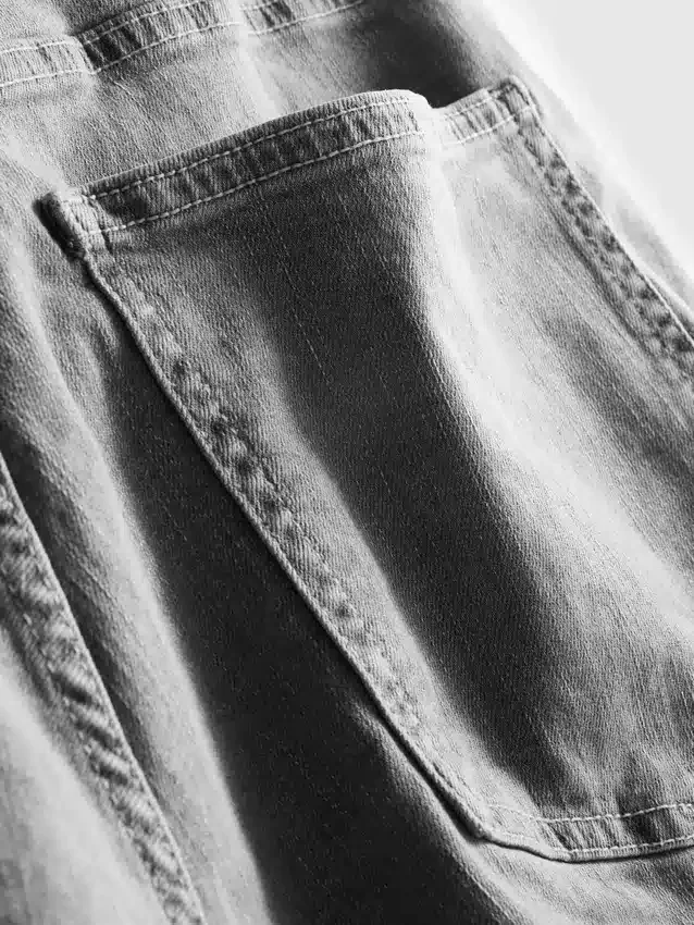 Pantaloni scurți din denim cu croială dreaptă Pantaloni scurți din denim cu croială dreaptă