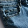 Pantaloni scurți din denim cu croială dreaptă Pantaloni scurți din denim cu croială dreaptă