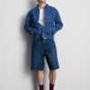 Pantaloni scurți din denim cu croială lejeră Pantaloni scurți din denim cu croială lejeră