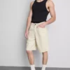 Pantaloni scurți din denim cu croială lejeră Pantaloni scurți din denim cu croială lejeră