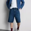 Pantaloni scurți din denim cu croială lejeră Pantaloni scurți din denim cu croială lejeră