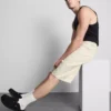 Pantaloni scurți din denim cu croială lejeră Pantaloni scurți din denim cu croială lejeră