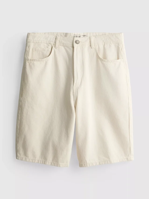 Pantaloni scurți din denim cu croială lejeră Pantaloni scurți din denim cu croială lejeră