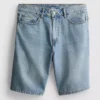 Pantaloni scurți din denim cu croială lejeră Pantaloni scurți din denim cu croială lejeră