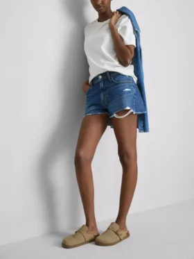 Pantaloni Scurți din denim cu rupturi