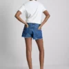 Pantaloni Scurți din denim cu rupturi Pantaloni Scurți din denim cu rupturi