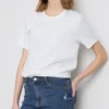 Pantaloni scurți din denim cu talie medie și tiv răsfrânt Pantaloni scurți din denim cu talie medie și tiv răsfrânt