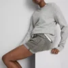 Pantaloni scurți din denim cu talie medie și tiv răsfrânt Pantaloni scurți din denim cu talie medie și tiv răsfrânt