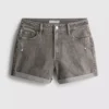 Pantaloni scurți din denim cu talie medie și tiv răsfrânt Pantaloni scurți din denim cu talie medie și tiv răsfrânt