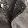 Pantaloni scurți din denim cu talie medie și tiv răsfrânt Pantaloni scurți din denim cu talie medie și tiv răsfrânt