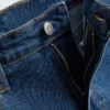 Pantaloni scurți din denim cu talie medie și tiv răsfrânt Pantaloni scurți din denim cu talie medie și tiv răsfrânt