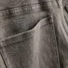 Pantaloni scurți din denim cu talie medie și tiv răsfrânt Pantaloni scurți din denim cu talie medie și tiv răsfrânt