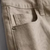Pantaloni scurți din denim cu talie medie și tiv răsfrânt Pantaloni scurți din denim cu talie medie și tiv răsfrânt