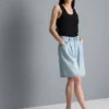 Pantaloni Scurți din denim de bumbac Pantaloni Scurți din denim de bumbac
