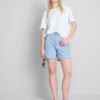 Pantaloni Scurți din denim de bumbac Pantaloni Scurți din denim de bumbac
