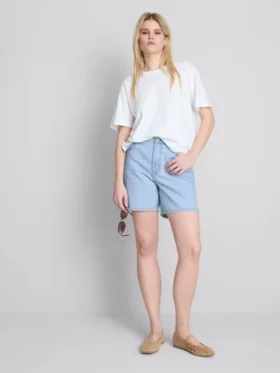 Pantaloni Scurți din denim de bumbac