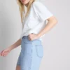 Pantaloni Scurți din denim de bumbac Pantaloni Scurți din denim de bumbac