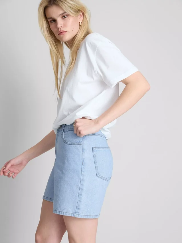 Pantaloni Scurți din denim de bumbac Pantaloni Scurți din denim de bumbac