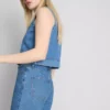 Pantaloni Scurți din denim de bumbac Pantaloni Scurți din denim de bumbac