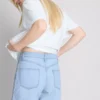 Pantaloni Scurți din denim de bumbac Pantaloni Scurți din denim de bumbac